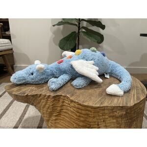 Jellycat Large Sky Dragon Plush 20” Blue Retired Rare Jelly Cat London